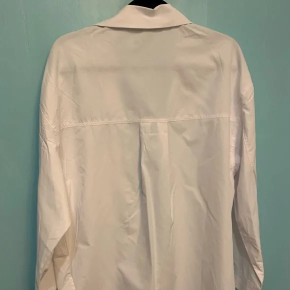 Streetwear SocietyMen Large Business Casual White Long Sleeve Button-Down Shirt - Picture 4 of 8